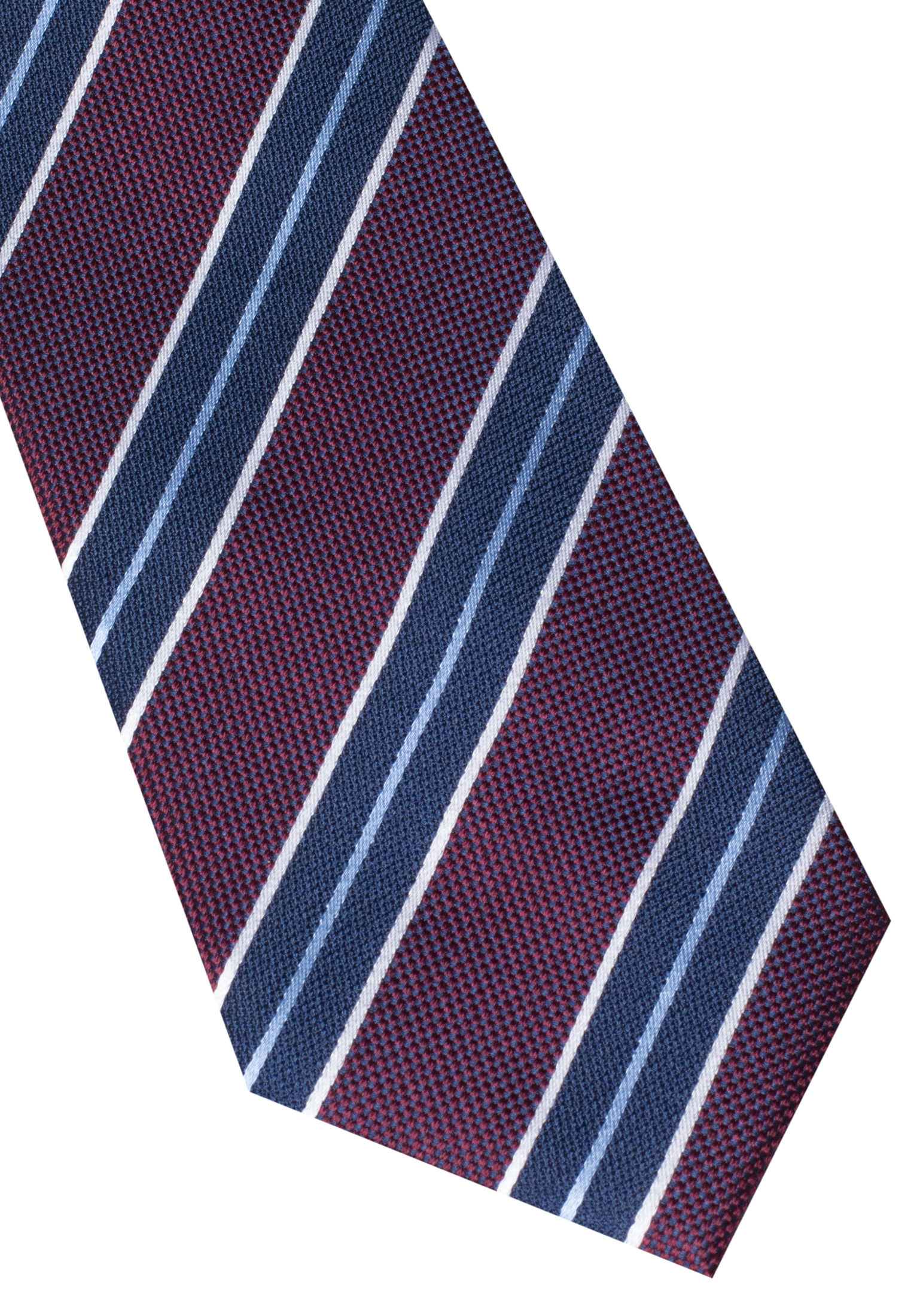 Tie in bordeaux striped