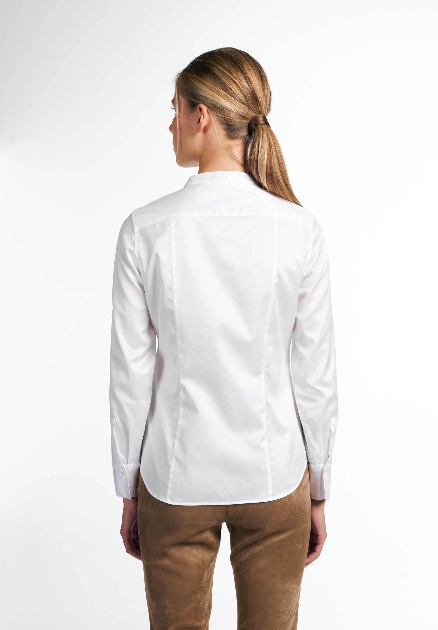 Soft Luxury Shirt Bluse in off-white unifarben | off-white | 38 | Langarm |  2BL03742-00-02-38-1/1