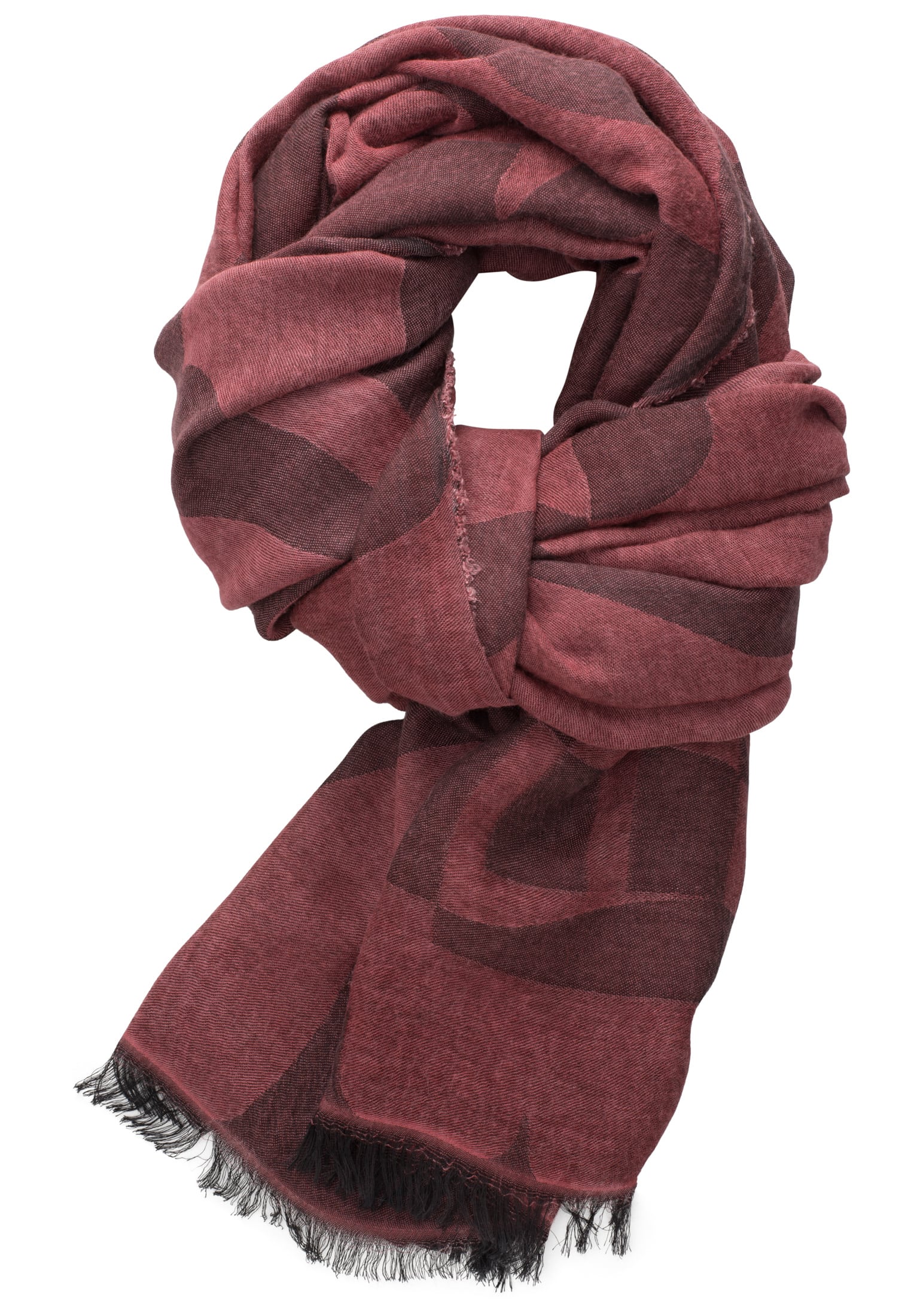 Scarf in red patterned