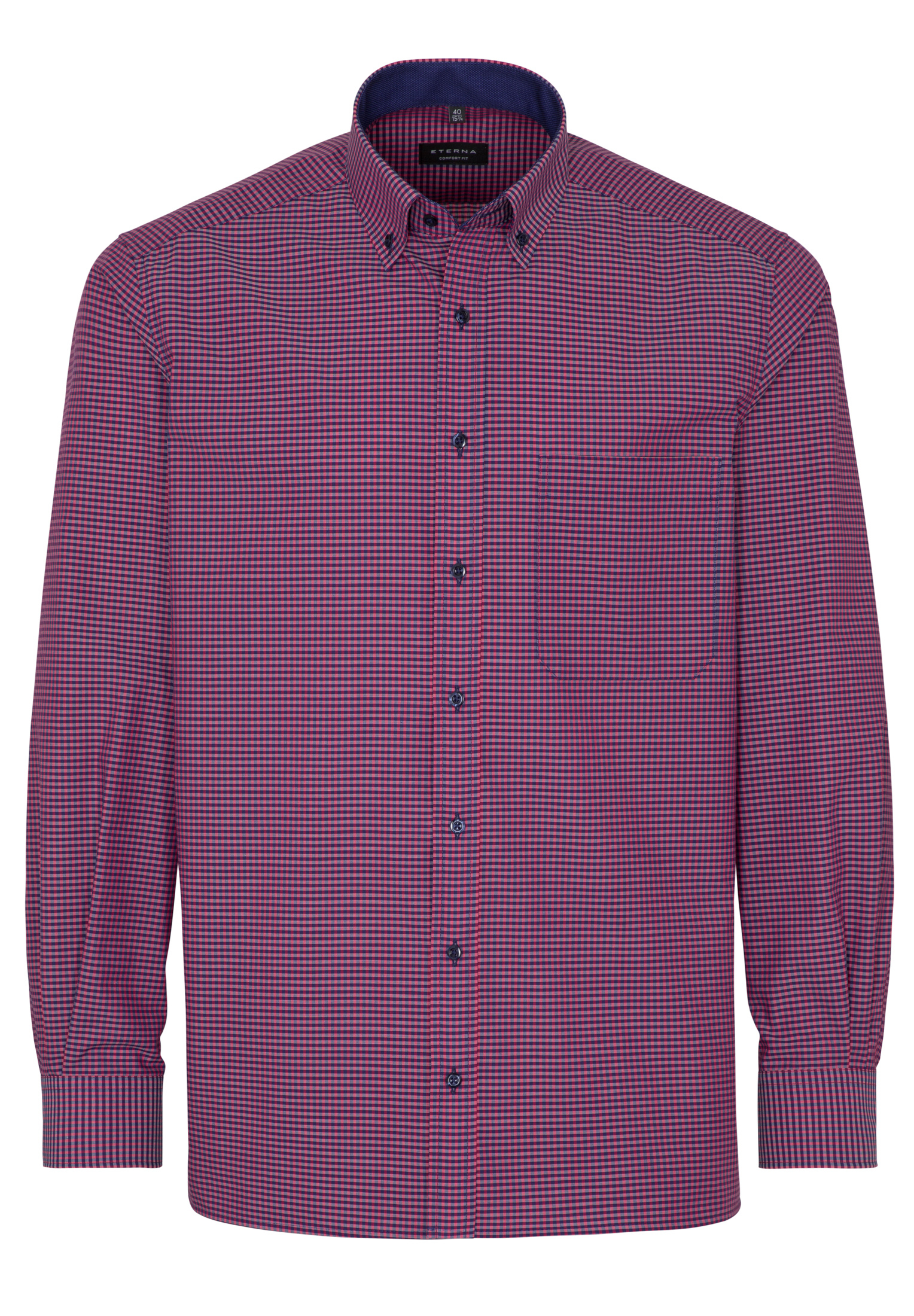 COMFORT FIT Shirt in sunset red checkered