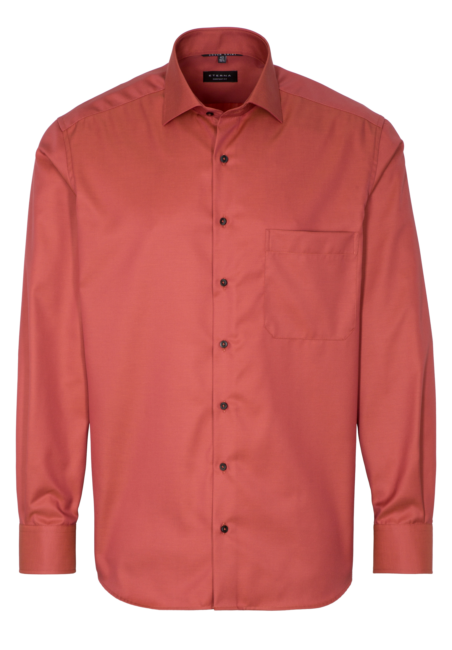 COMFORT FIT Cover Shirt in red plain
