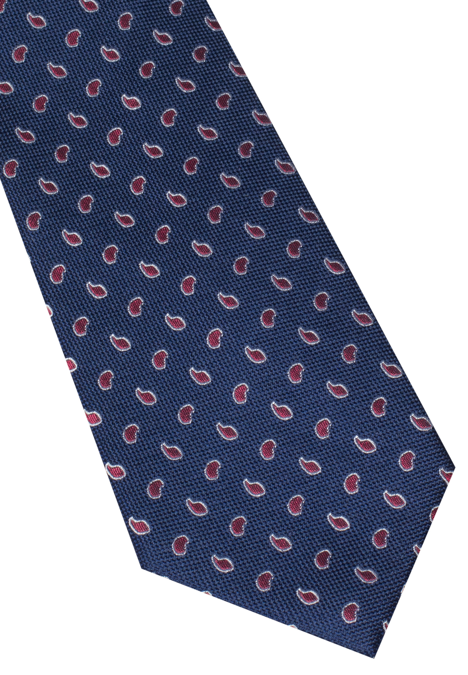 Cravate bleu marine/rouge estampé
