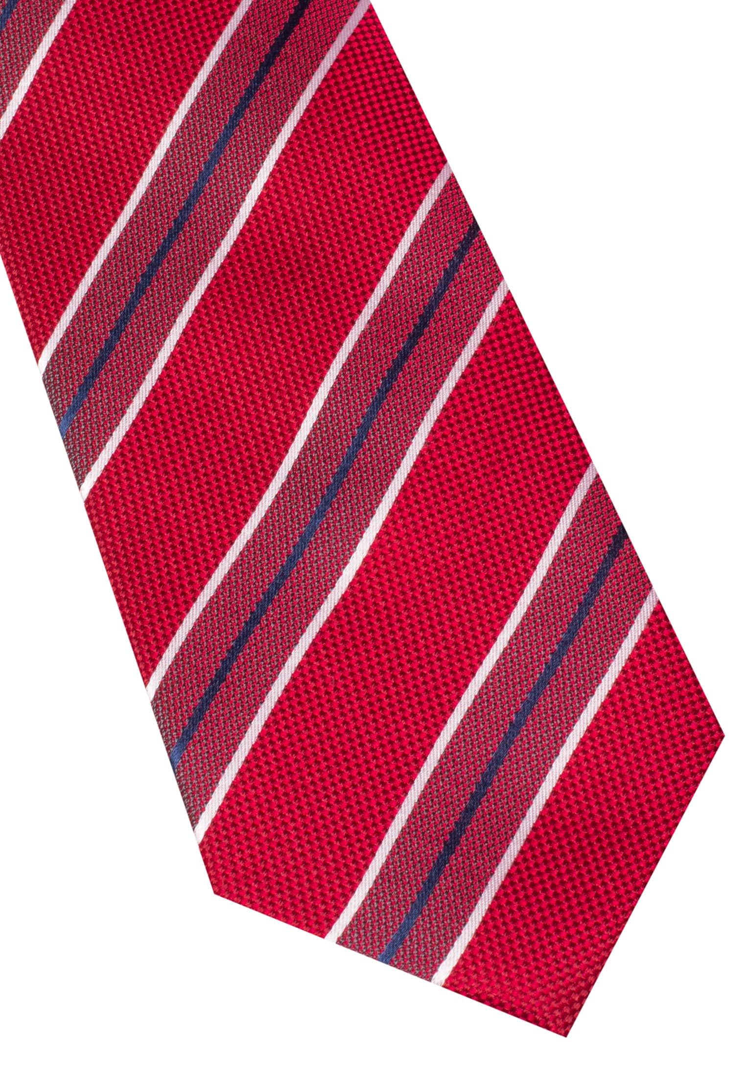 Outlet-Aufmerksamkeit Krawatte in navy/rot gestreift | | | 1AC00533-81-89-142 142 navy/rot