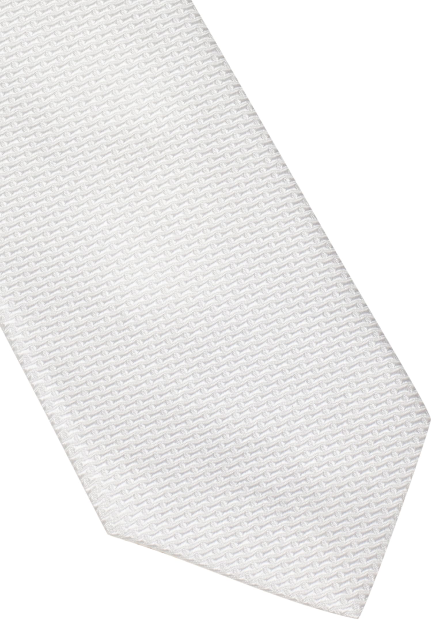 Tie in white structured