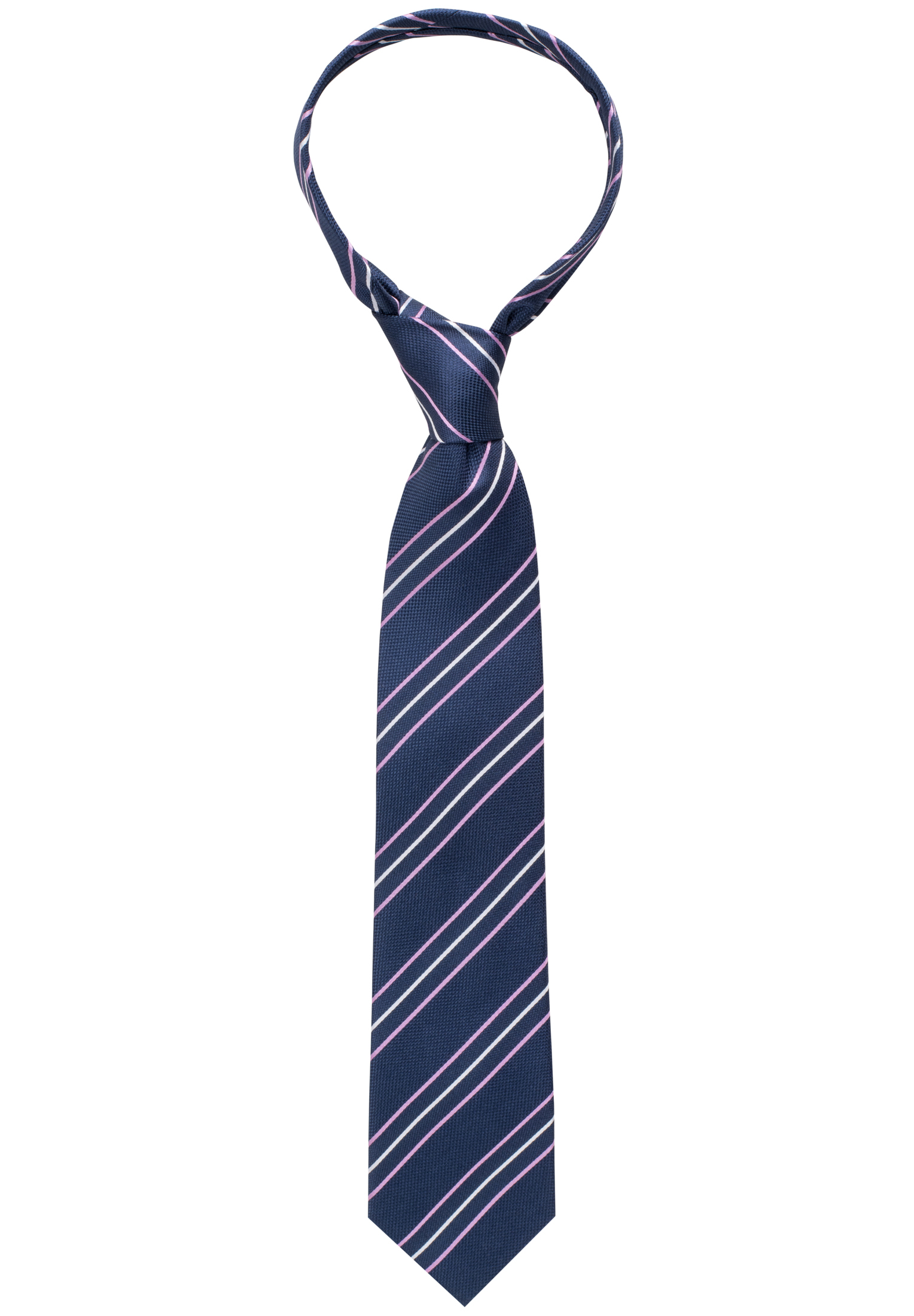 Krawatte in navy/rosa gestreift | navy/rosa | 142 | 1AC00533-81-90-142 | Breite Krawatten
