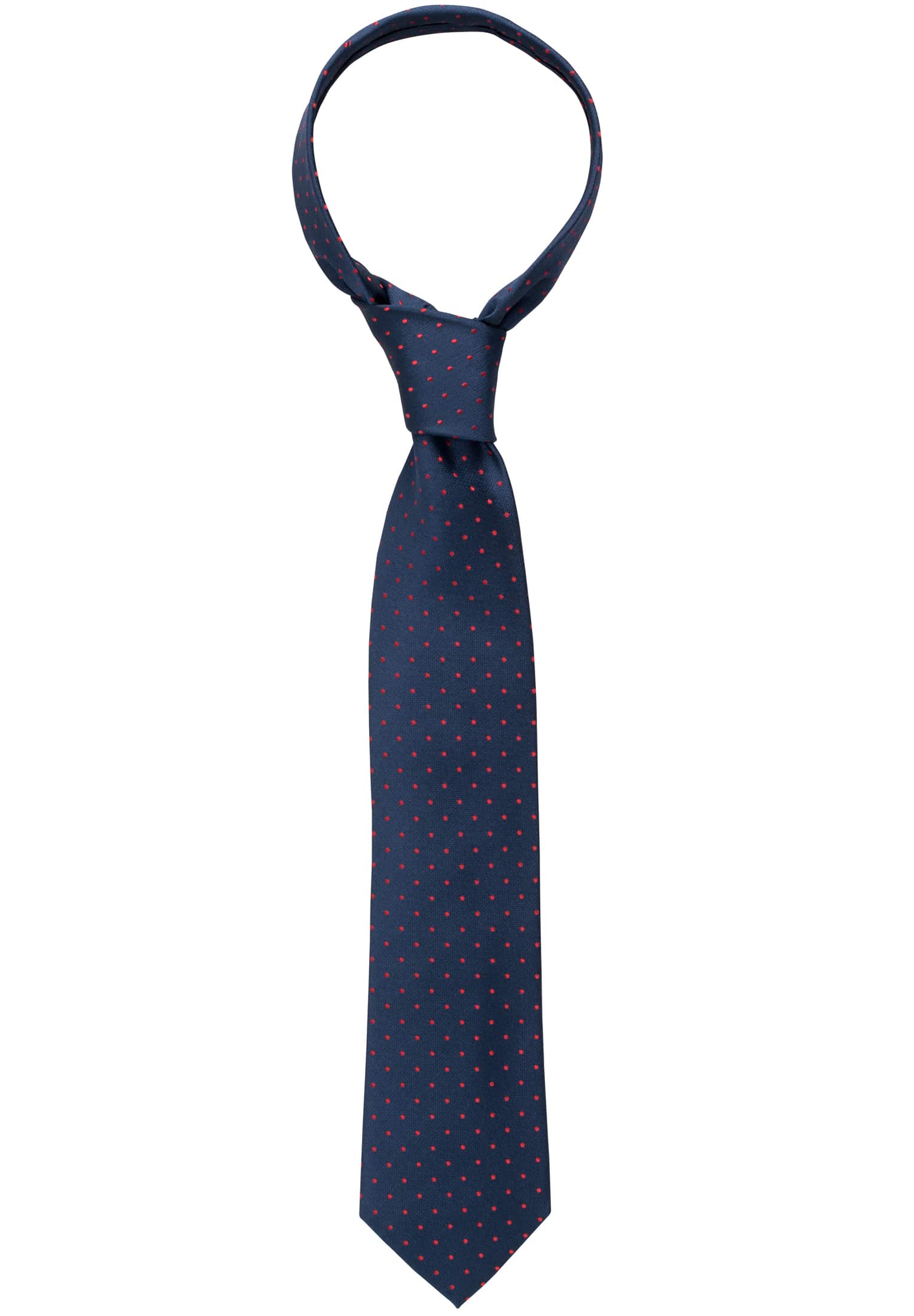 Tie in dark blue spotted