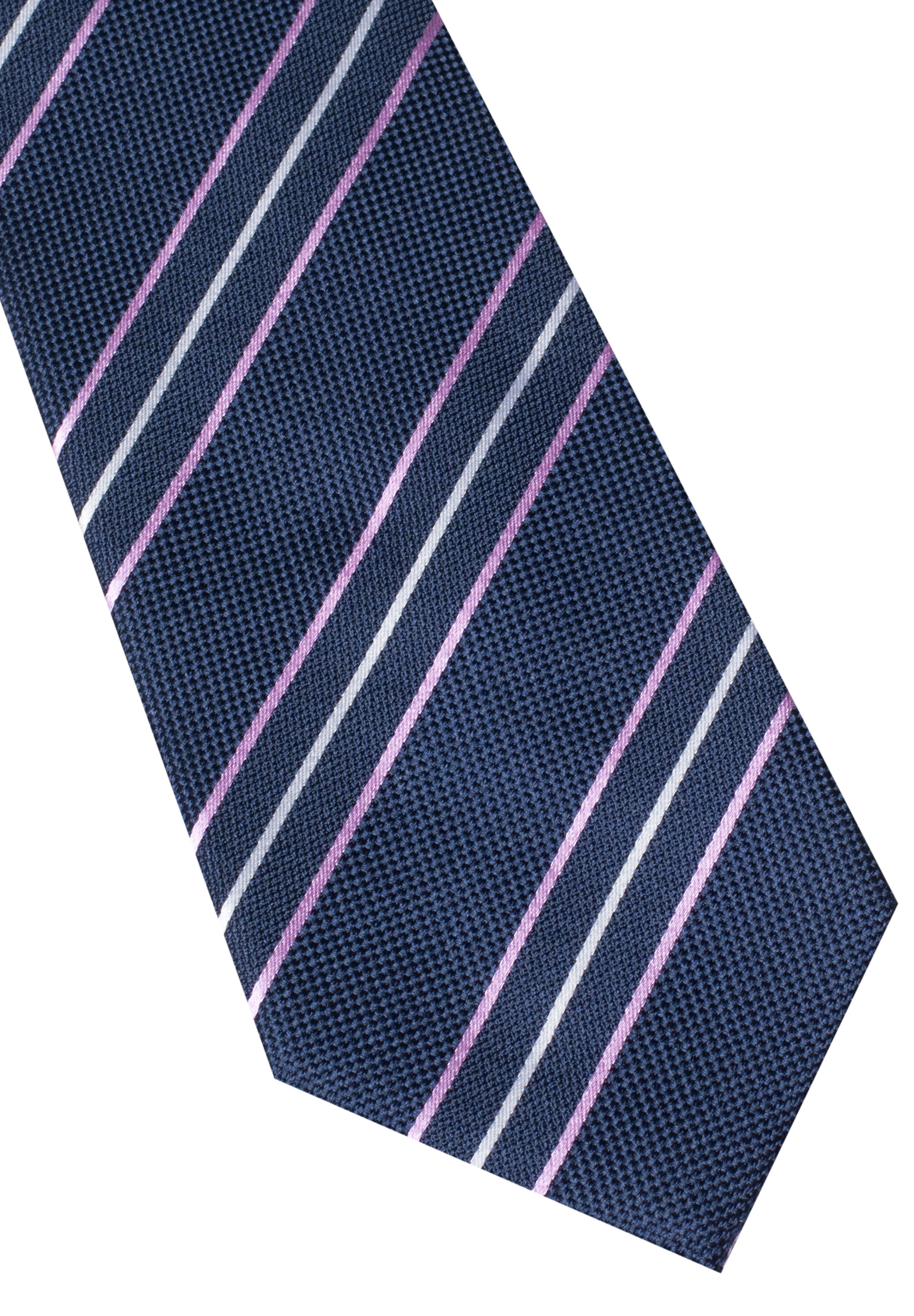 Krawatte in navy/rosa 1AC00533-81-90-142 | | gestreift | navy/rosa 142