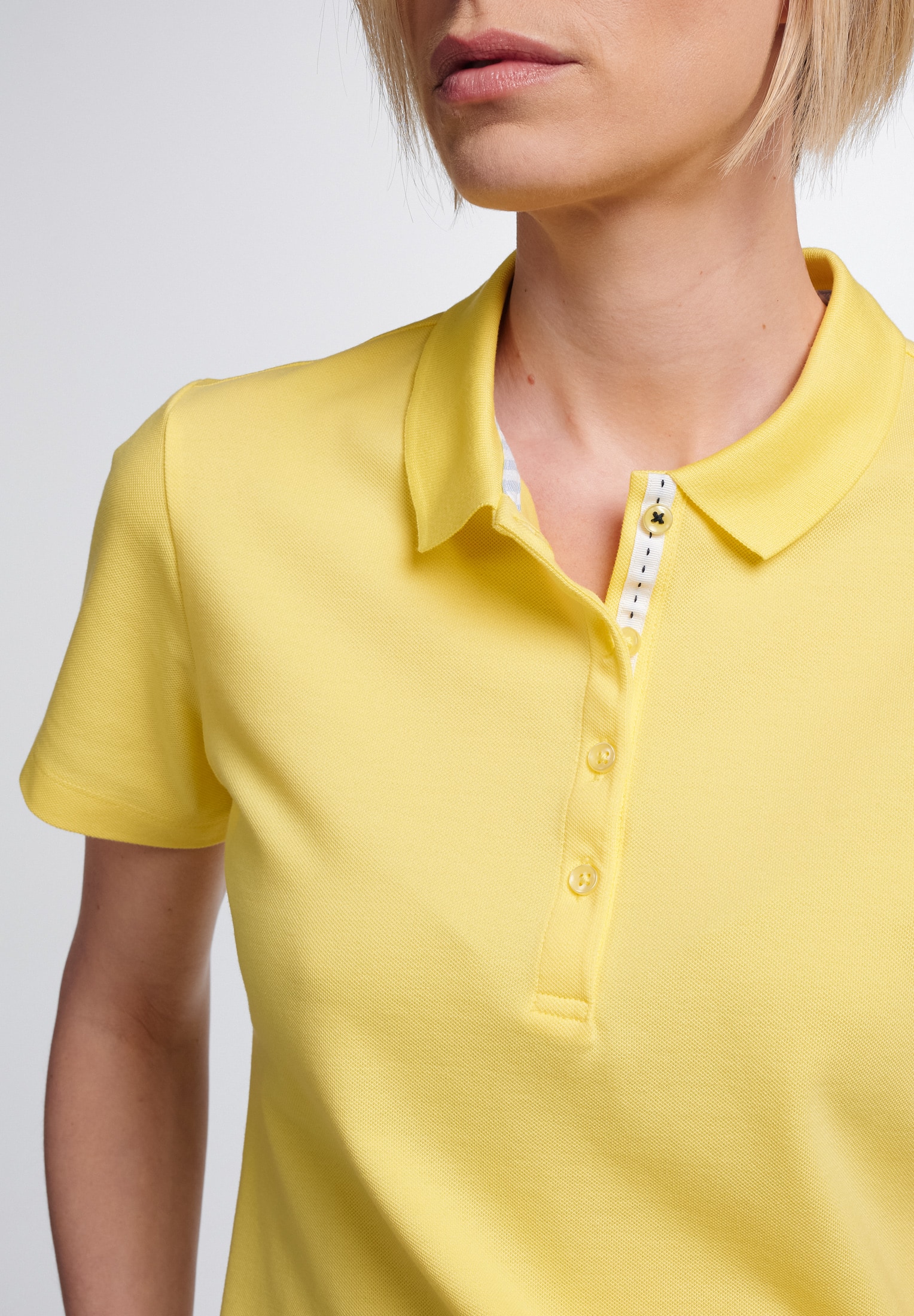 unifarben in Poloshirt | 7XL 2SP00006-07-01-7XL-1/2 | gelb | | gelb Kurzarm