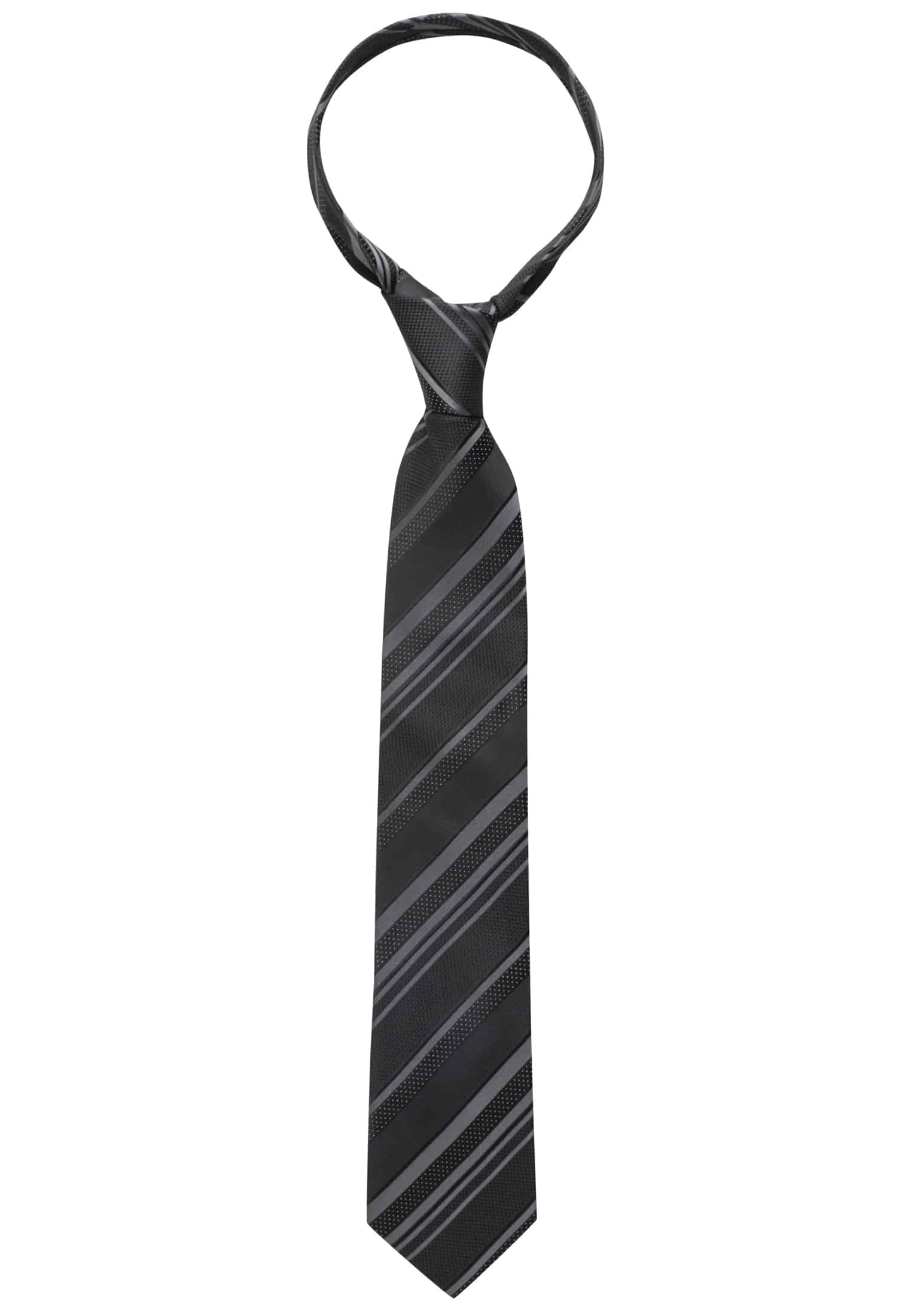 Krawatte in schwarz gestreift | 142 1AC00408-03-91-142 | schwarz 