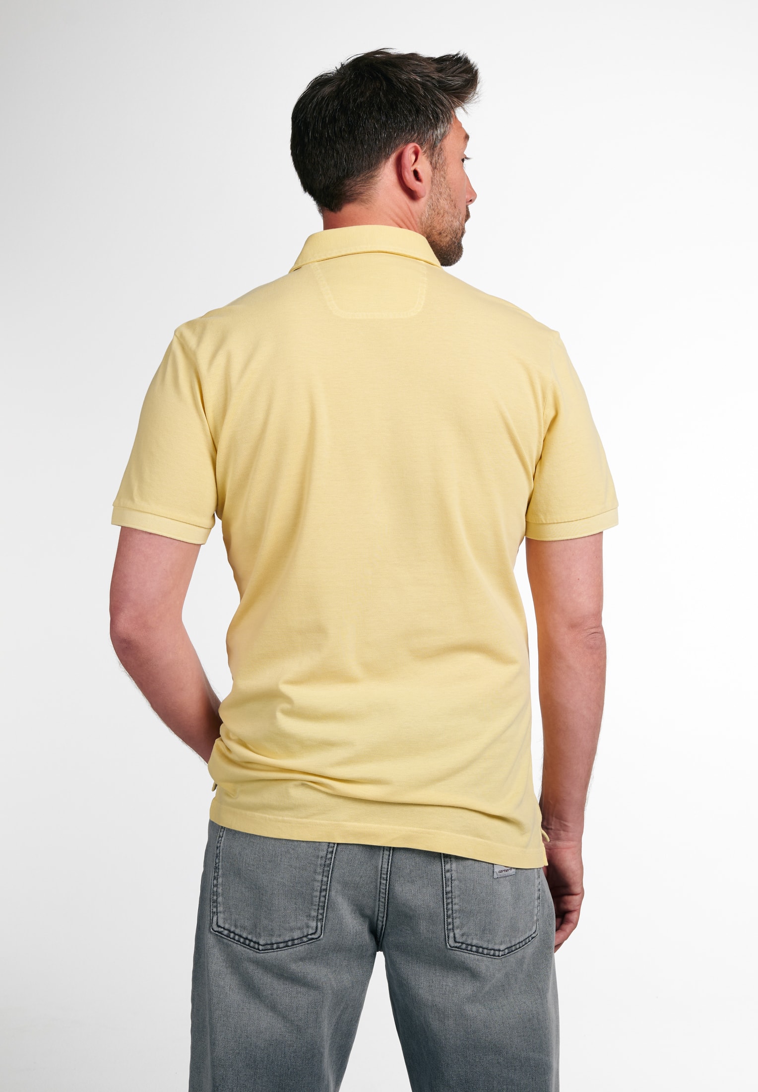 MODERN FIT Poloshirt in gelb unifarben | gelb | 4XL | Kurzarm |  1SP00087-07-01-4XL-1/2