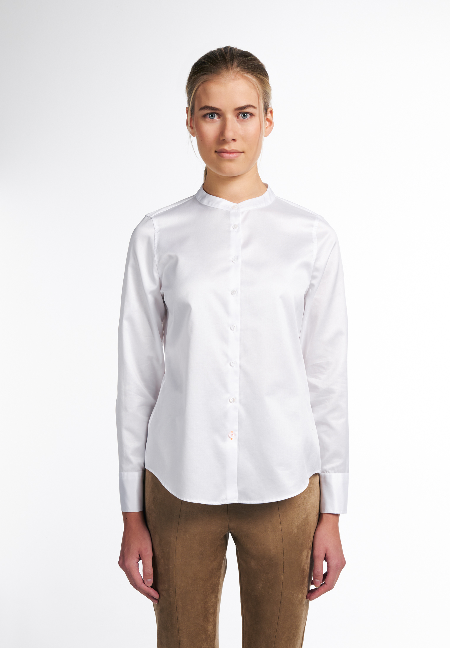 unifarben 2BL03742-00-02-38-1/1 | Soft in off-white Langarm | off-white 38 Shirt | Bluse | Luxury