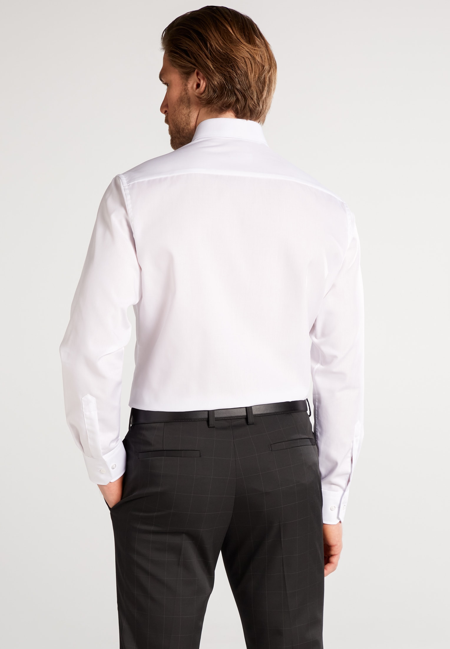 MODERN FIT Original Shirt in weiß unifarben | weiß | 44 | Langarm |  1SH00113-00-01-44-1/1