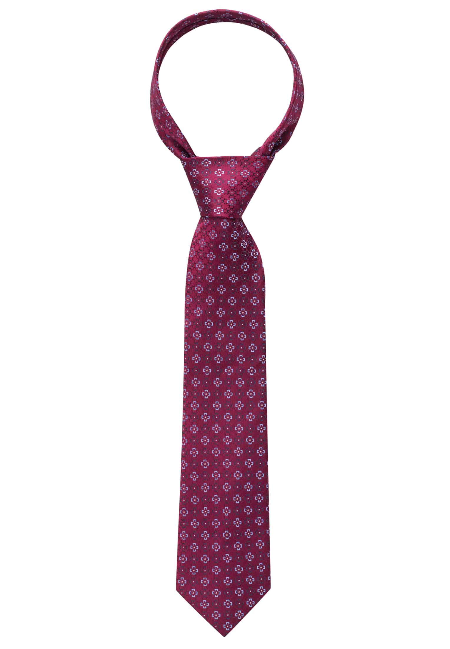 Tie in red patterned