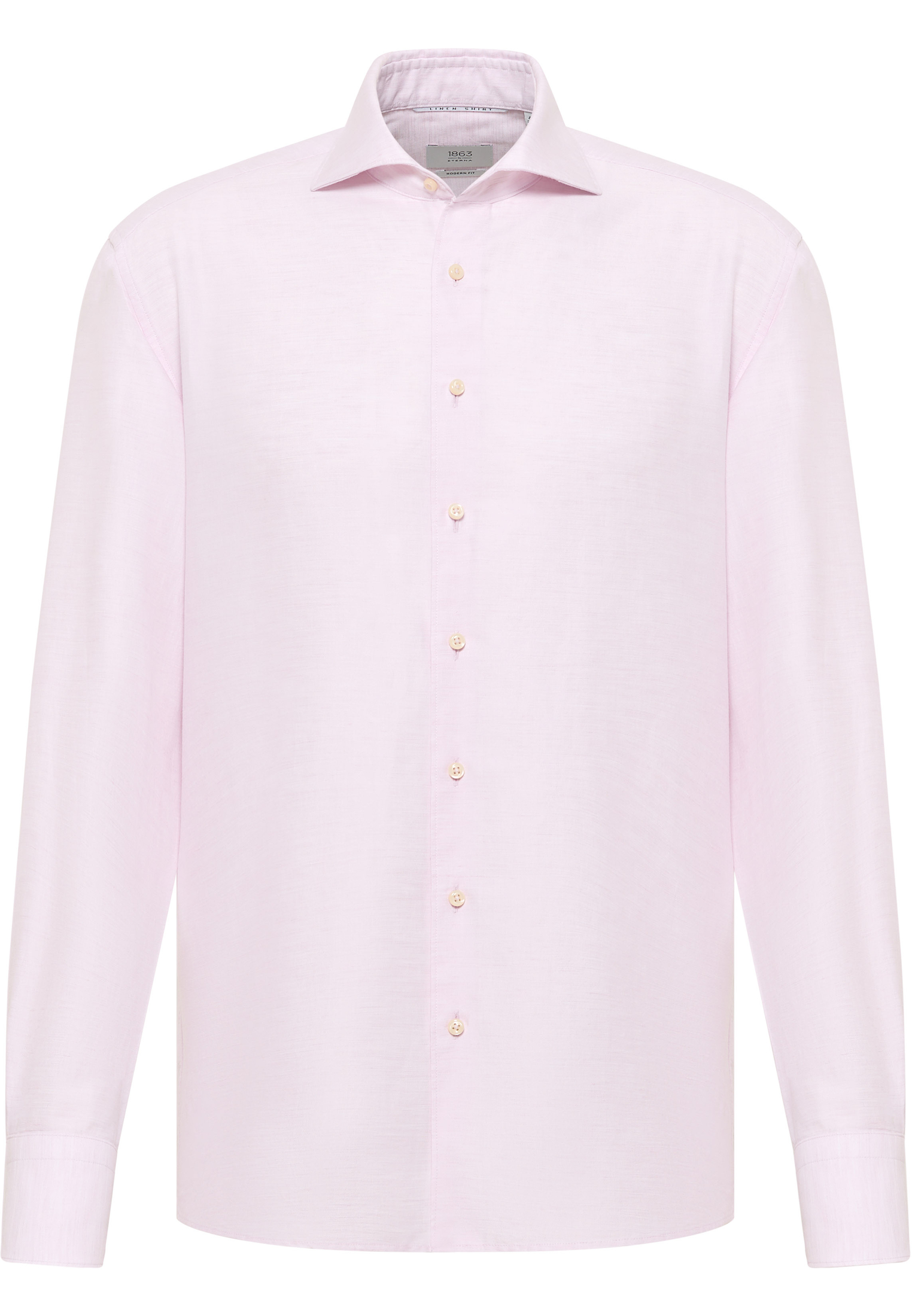 MODERN FIT Linen Shirt in rose plain