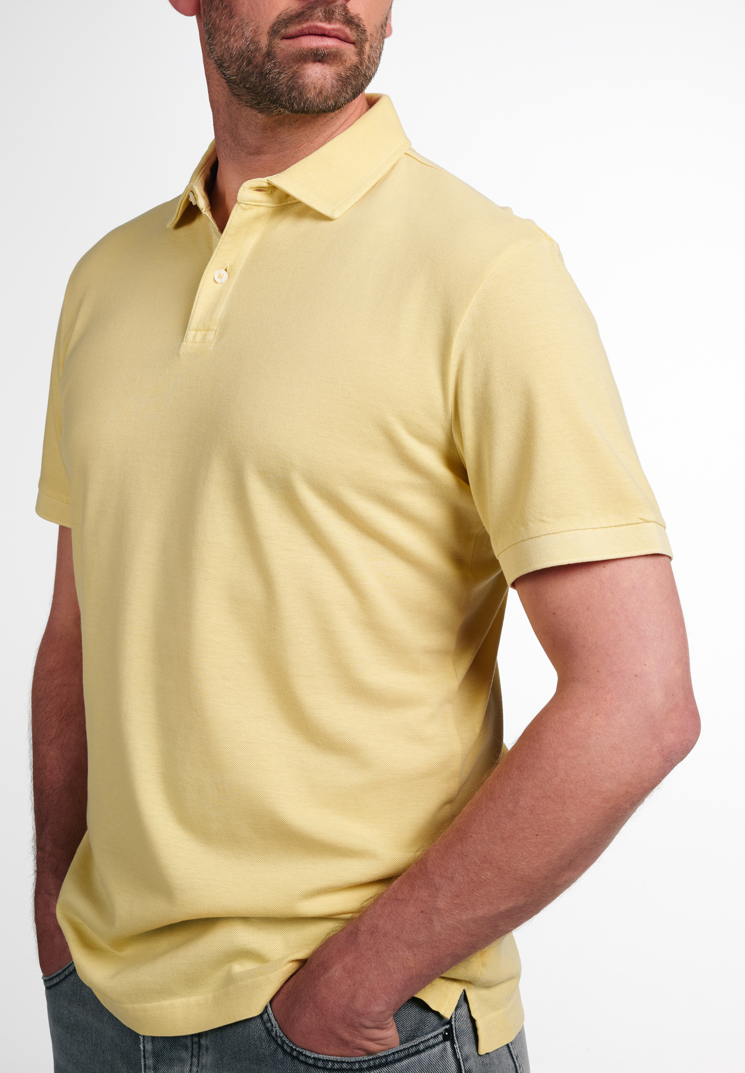 FIT gelb unifarben | 1SP00087-07-01-4XL-1/2 Poloshirt 4XL MODERN | Kurzarm gelb | in |