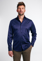 MODERN FIT Soft Luxury Shirt bleu foncé uni
