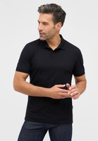 MODERN FIT Poloshirt in zwart vlakte
