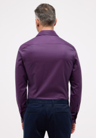 SLIM FIT Soft Luxury Shirt in bordeauxrood vlakte