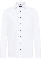 MODERN FIT Hemd in weiß strukturiert