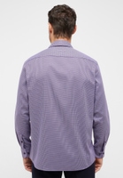 COMFORT FIT Overhemd in violet gestructureerd
