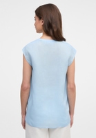 T-shirt blouse in light blue plain