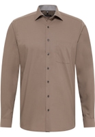 MODERN FIT Shirt in walnut plain