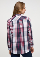 shirt-blouse in navy checkered
