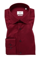 COMFORT FIT Luxury Shirt in rubinrot unifarben