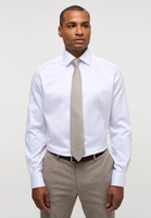 MODERN FIT Luxury Shirt in weiß unifarben