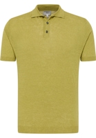 Knitted polo shirt in apple green plain