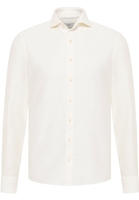 SLIM FIT Linen Shirt in champagnekleurig vlakte