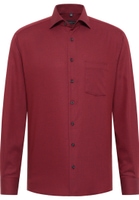MODERN FIT Overhemd in rusty red gestructureerd