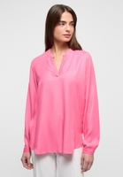 Viscose Shirt Bluse in pink unifarben