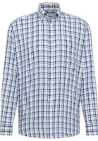 COMFORT FIT Overhemd in aqua geruit