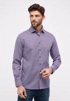 MODERN FIT Overhemd in violet gestructureerd