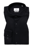MODERN FIT Jersey Shirt in zwart vlakte