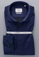 MODERN FIT Soft Luxury Shirt in dark blue plain
