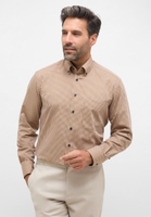COMFORT FIT Overhemd in karamel geruit