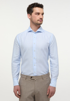 SLIM FIT Linen Shirt in himmelblau unifarben