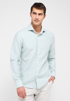 SLIM FIT Linen Shirt in turquoise plain