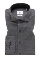 MODERN FIT Linen Shirt in black plain