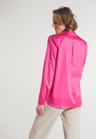 Satin Shirt Bluse in pink unifarben