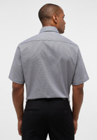 COMFORT FIT Overhemd in grijs gestructureerd