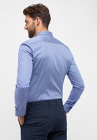 SUPER SLIM Overhemd in lyseblå gedrukt