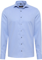 SLIM FIT Overhemd in blauw gestructureerd