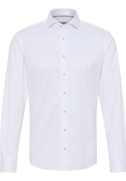 SLIM FIT Soft Luxury Shirt in weiß unifarben