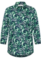 shirt-blouse in green printed