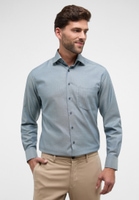 MODERN FIT Overhemd in saliegroen gestructureerd