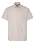 REGULAR FIT Overhemd in beige vlakte