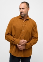 COMFORT FIT Overhemd in camel vlakte